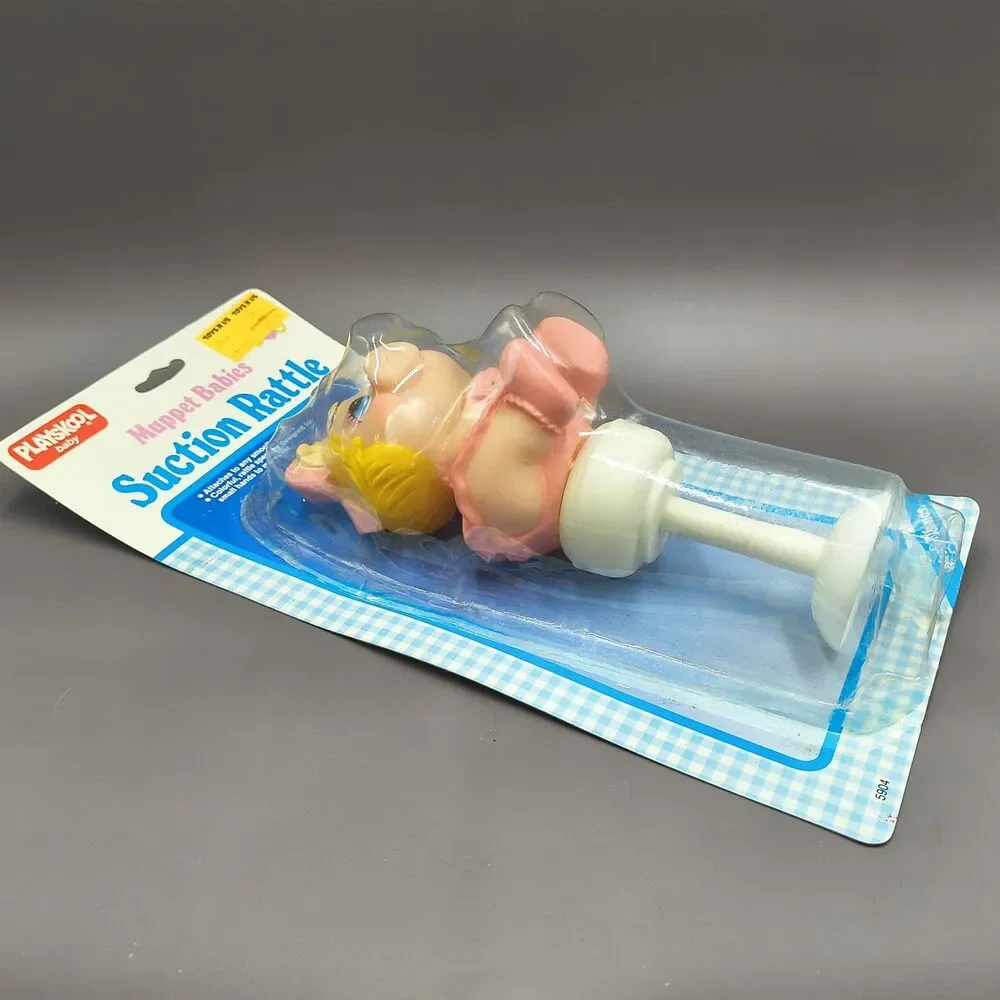 Playskool Baby Muppet Babies Miss Piggy Suction Rattle Vintage 1986
